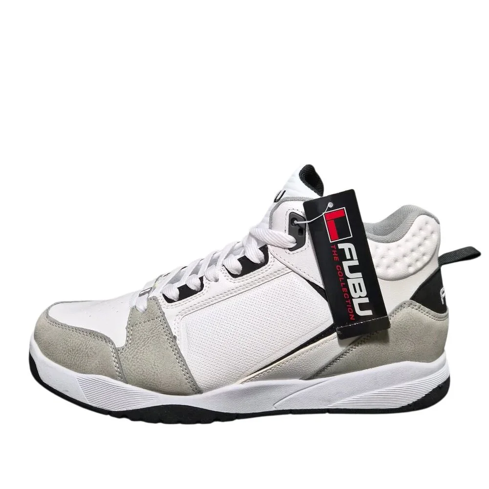 FUBU Men's Hustle Athletic Leisure Sneakers Cushioning Size 13 Lace-Up White